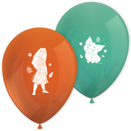 Ballons en latex imprimés Moana Ii Sailing Spirit 8St