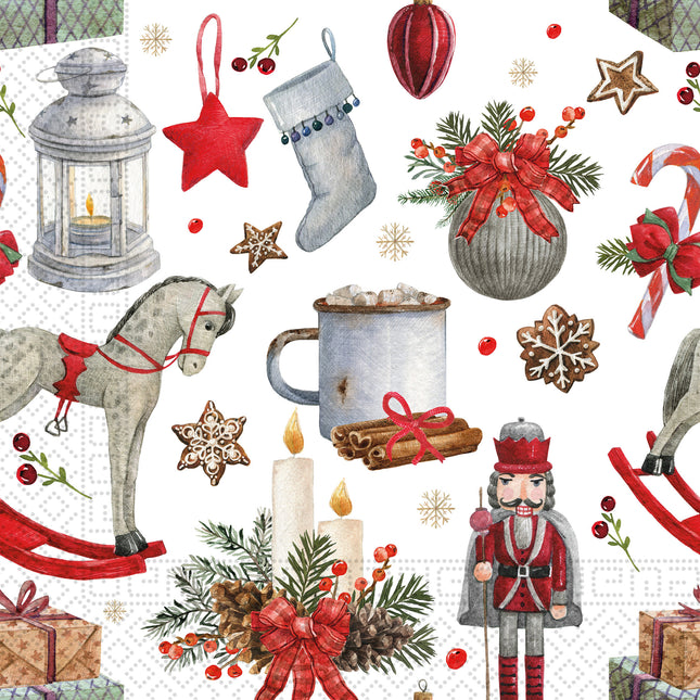 Serviettes de Noël Décoration de Noël 3 couches 33cm 20pcs