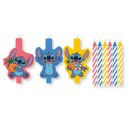 Stitch Candles Coloured 9 pieces