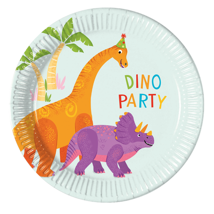 Assiettes Dino Dino Party 20cm 8pcs