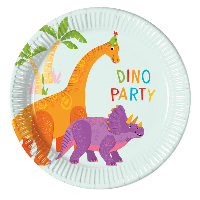 Assiettes Dino Dino Party 20cm 8pcs