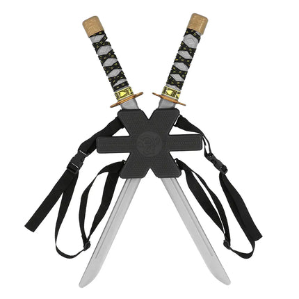 Lot de 2 sabres de ninja avec support (52 cm)
