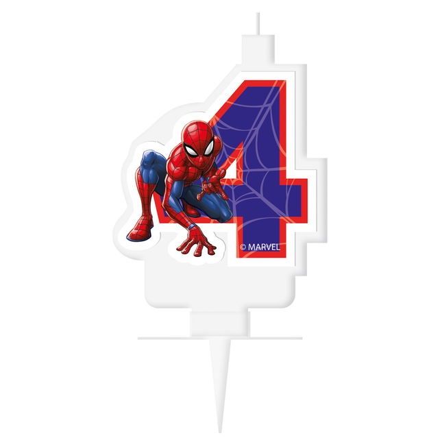 Bougie de 4 ans Spiderman