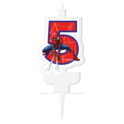 Bougie de 5 ans Spiderman