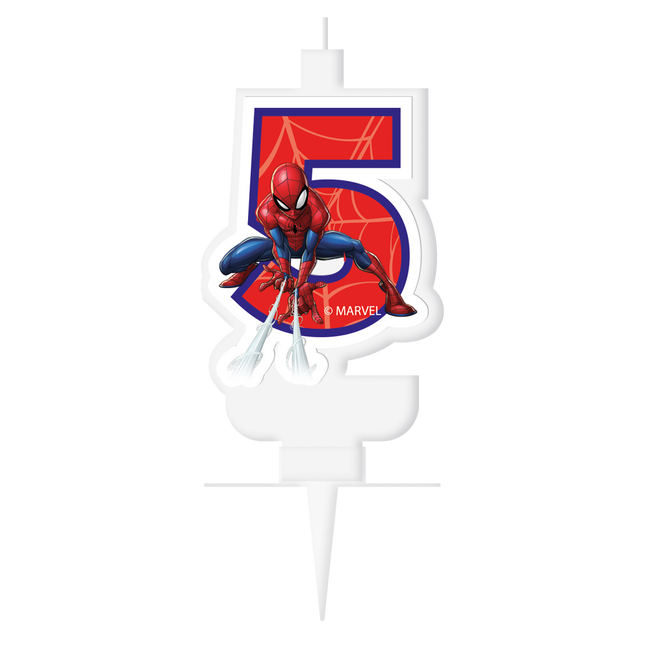 Bougie de 5 ans Spiderman