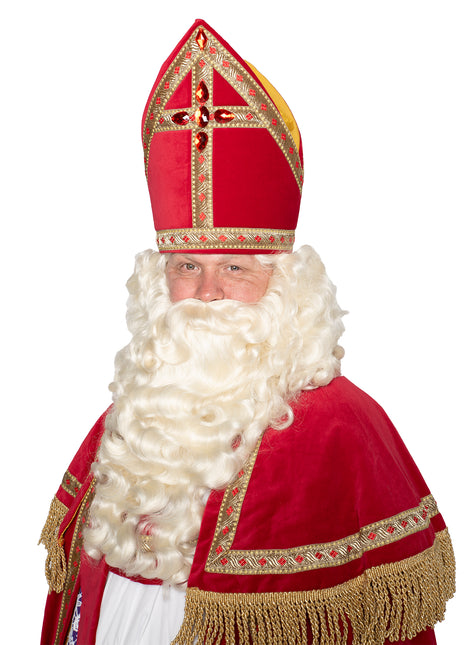 Costume Sinterklaas Velours de coton 4 pièces