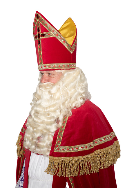 Costume Sinterklaas Velours de coton 4 pièces