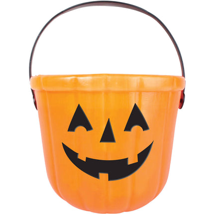 Seau d'Halloween Hallo-Ween Orange 17cm