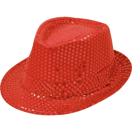 Chapeau rouge pailleté