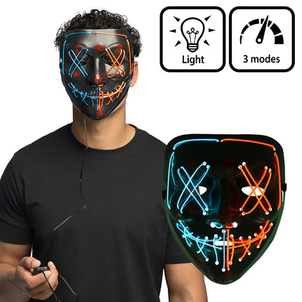 Halloween Masker Smile Led Licht