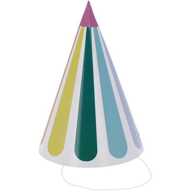 Chapeaux de fête colorés 16cm 6pcs