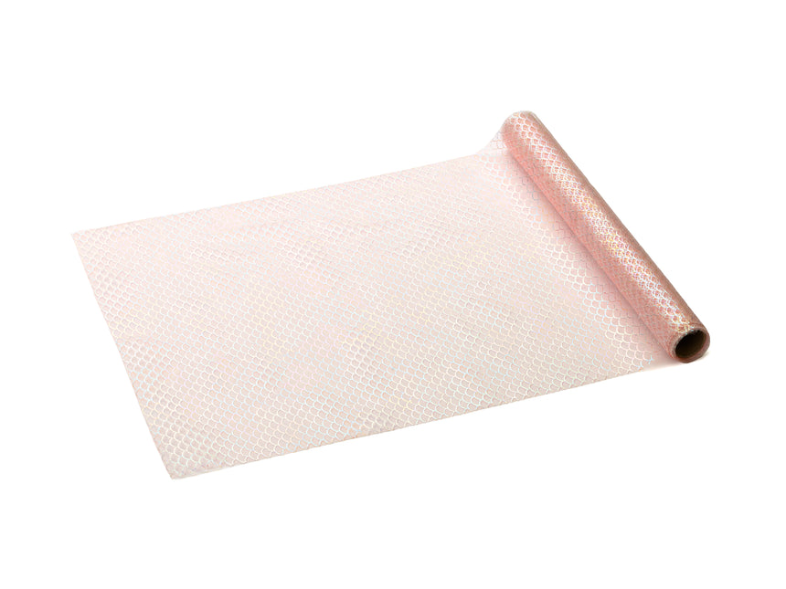 Chemin de table rose clair 3m