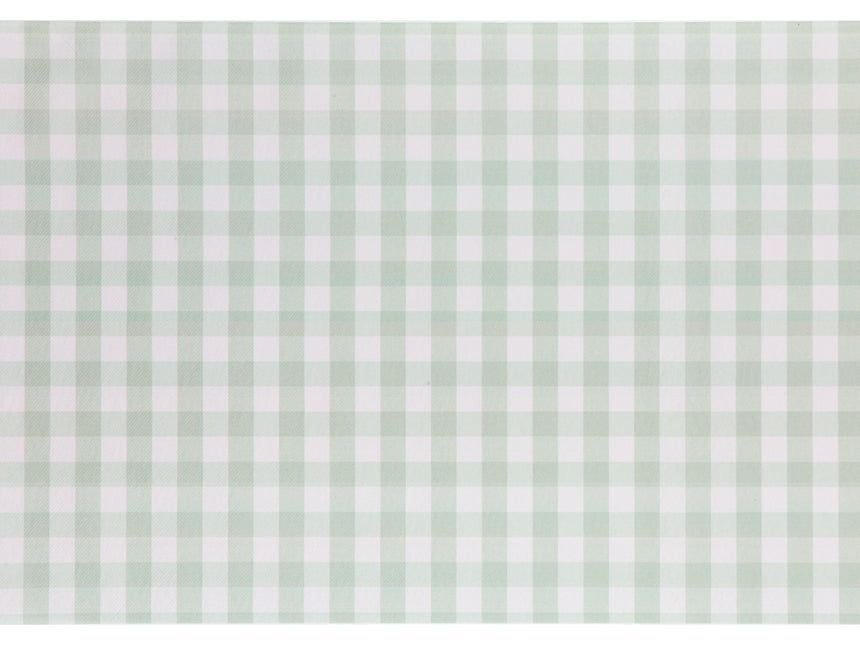 Chemin de table blanc vert 5m