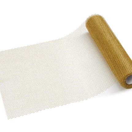 Chemin de table en tulle doré 9m