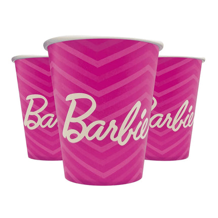 Gobelets Barbie roses 250 ml, lot de 8