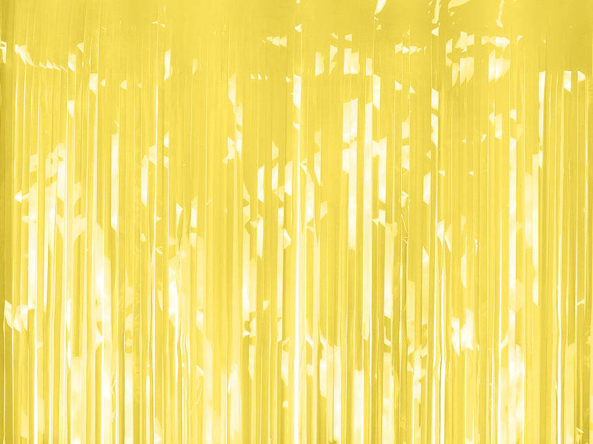 Rideau de porte jaune feuille métallique 2m