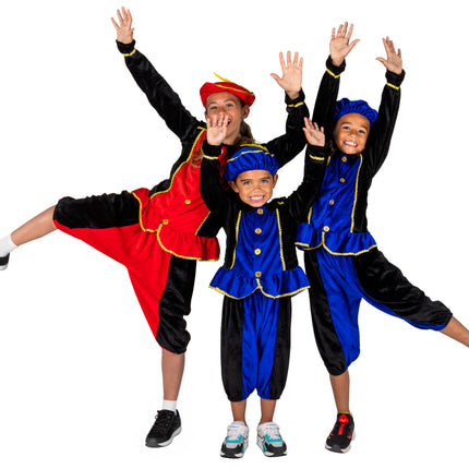 Costume de Piet pour enfant, rouge et noir