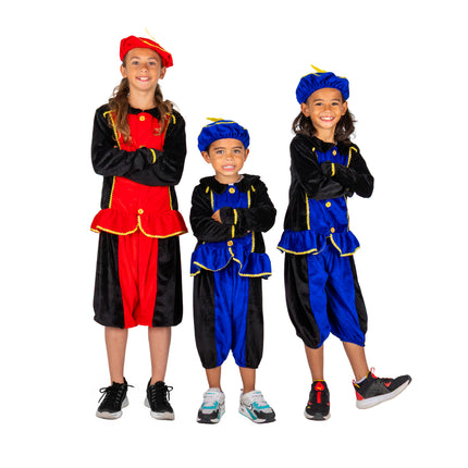 Costume de Piet pour enfant, rouge et noir