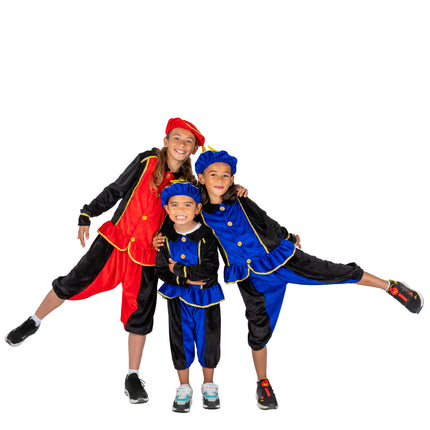 Costume de Piet pour enfant, rouge et noir