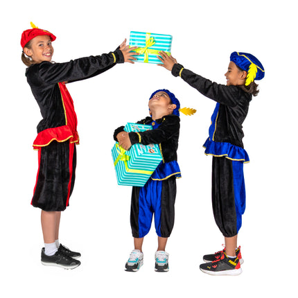 Costume de Piet pour enfant, rouge et noir