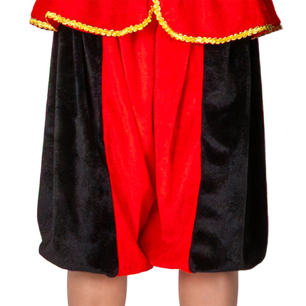 Costume de Piet pour enfant, rouge et noir