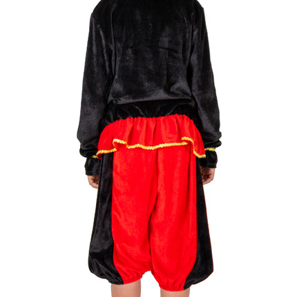 Costume de Piet pour enfant, rouge et noir