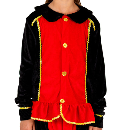 Costume de Piet pour enfant, rouge et noir