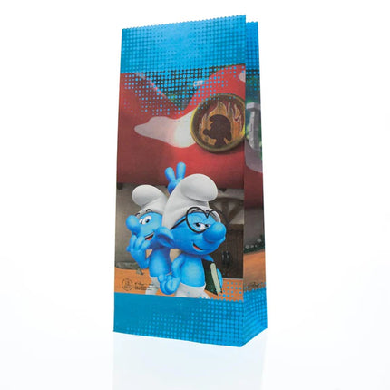 Sachets cadeaux Schtroumpfs 23 cm, lot de 10