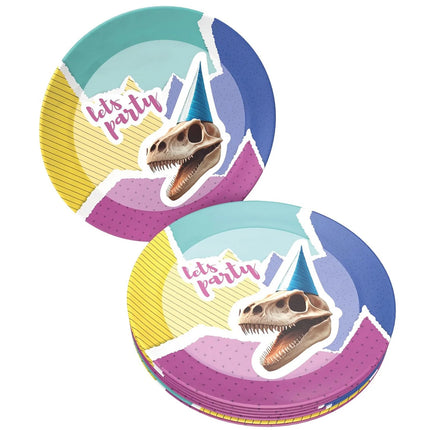 Assiettes « Dinosaures » Lets Party 23 cm, lot de 8