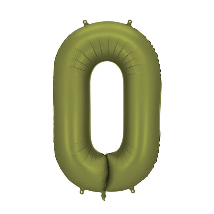 0 Year Figure Balloon Olive Green Empty 86cm