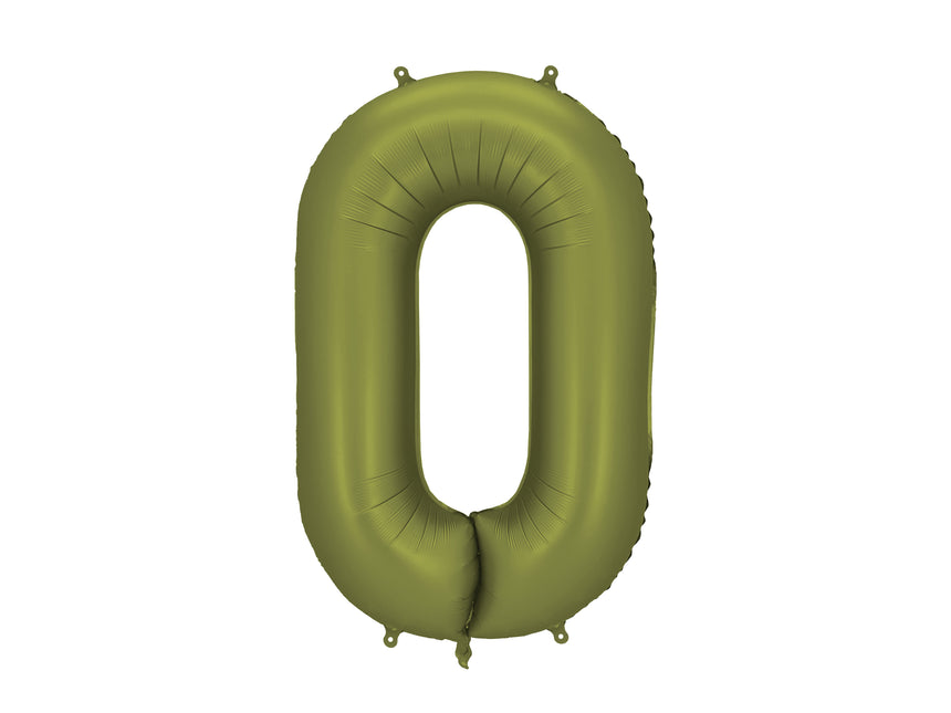 0 Year Figure Balloon Olive Green Empty 86cm