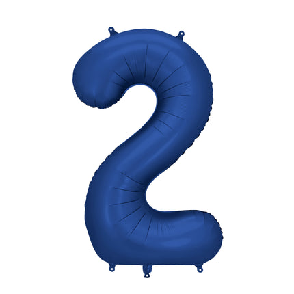 2 Year Figure Balloon Blue Satin Foil Empty 86cm