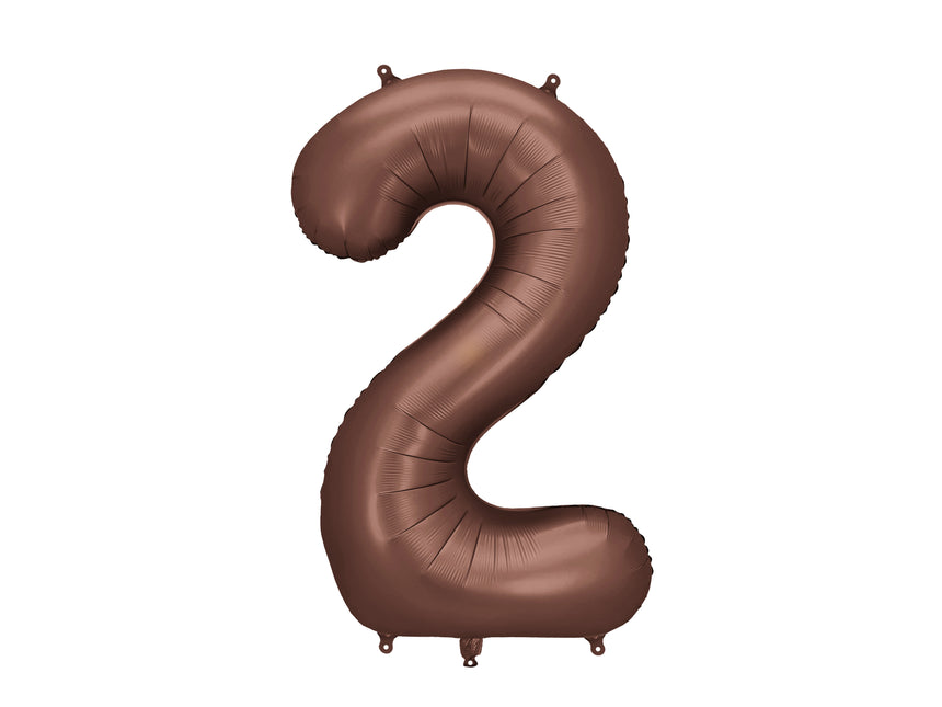 2 Year Figure Balloon Brown Empty 86cm