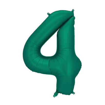 Ballon de baudruche numéro ''4'', 86cm, vert bouteille