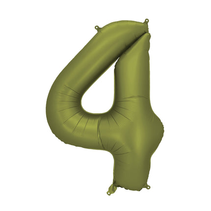 Ballon de baudruche Numéro ''4'', 86cm, olive