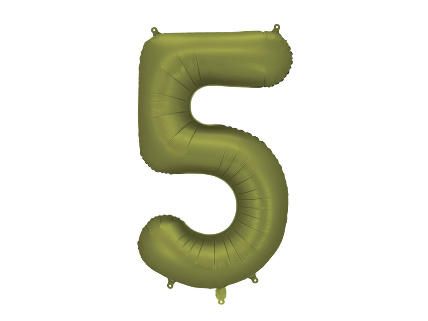 Ballon de 5 ans avec personnage Vert olive vide 86cm
