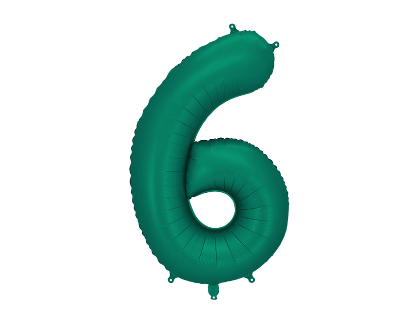 6 Year Figure Balloon Green Empty 86cm