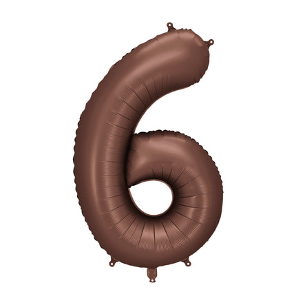 6 Year Figure Balloon Brown Empty 86cm