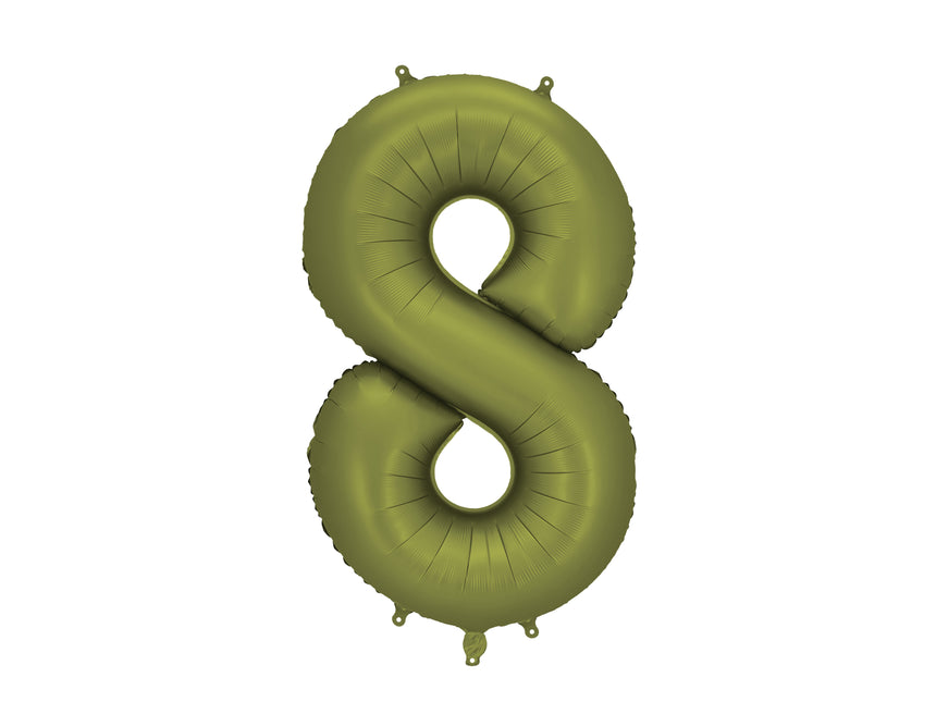 8 Year Figure Balloon Green Empty 86cm