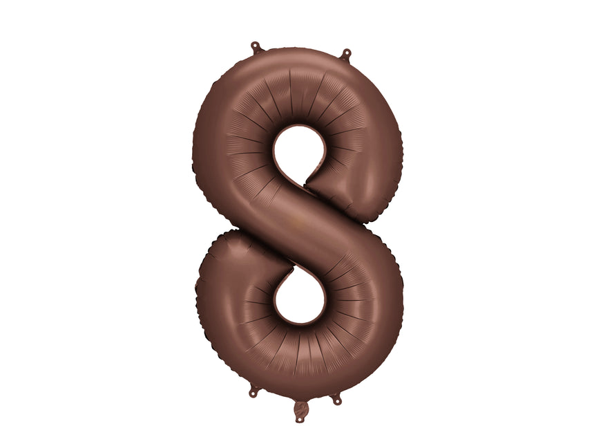 8 Year Figure Balloon Brown Empty 86cm
