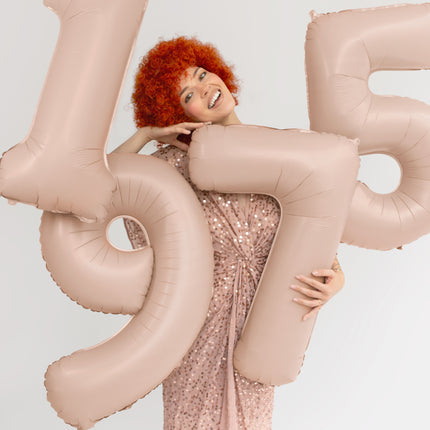 9 Year Figure Balloon Beige Gloss Empty 72cm