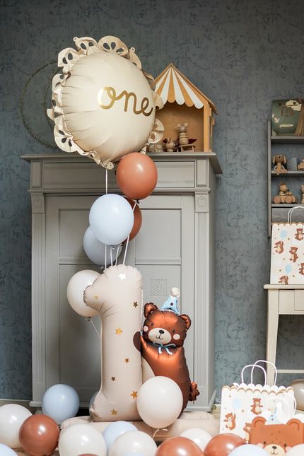 1 an Ballon à l'hélium Beige vide 51cm