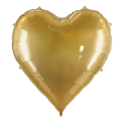 Ballon de baudruche Heart XXL, 136x129 cm, couleur or