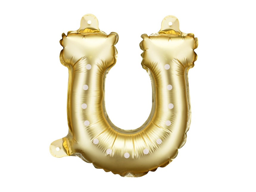 Ballons de baudruche pour guirlandes en fer à cheval, 18x19 cm, doré