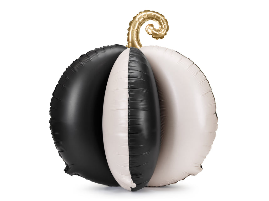 Ballon Citrouille Noir Blanc Vide 58cm