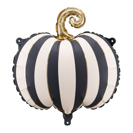 Pumpkin Helium Balloon Black White Empty 39cm