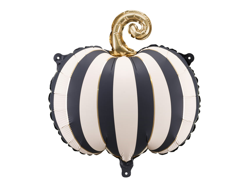 Pumpkin Helium Balloon Black White Empty 39cm