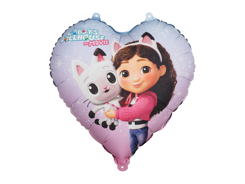Ballon de baudruche en aluminium Coeur de la maison de poupée de Gabby, 35cm
