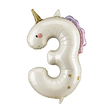 Ballon à l'hélium 3 ans Licorne, 93cm, mélange