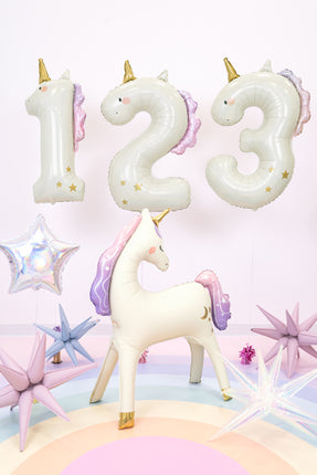 Ballon à l'hélium 3 ans Licorne, 93cm, mélange